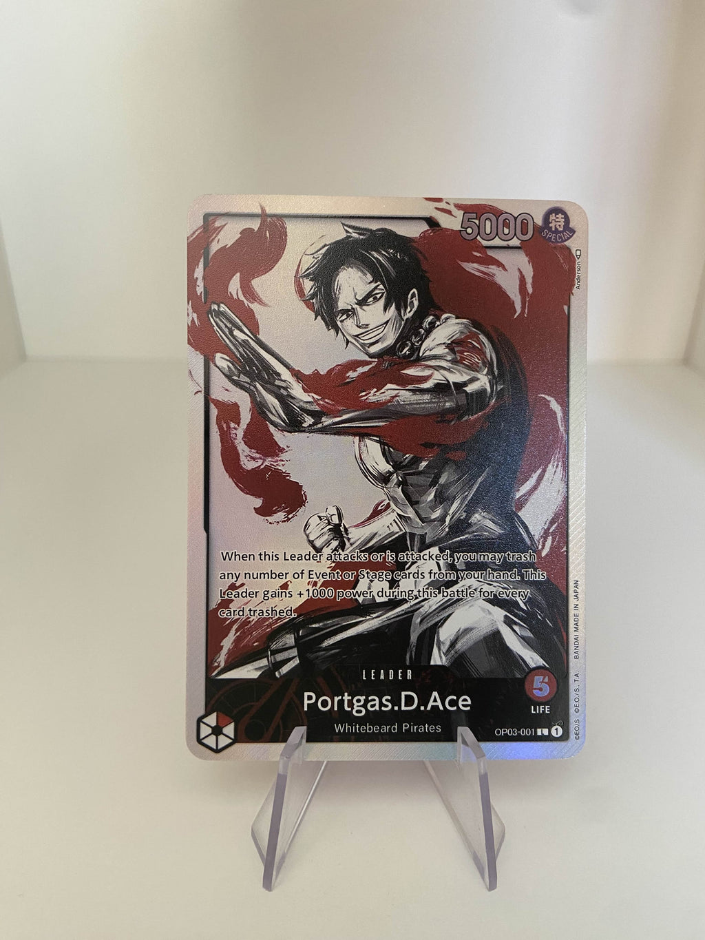 Portgas.D.Ace LEADER ALT (OP03-001) (V.2) (EN)