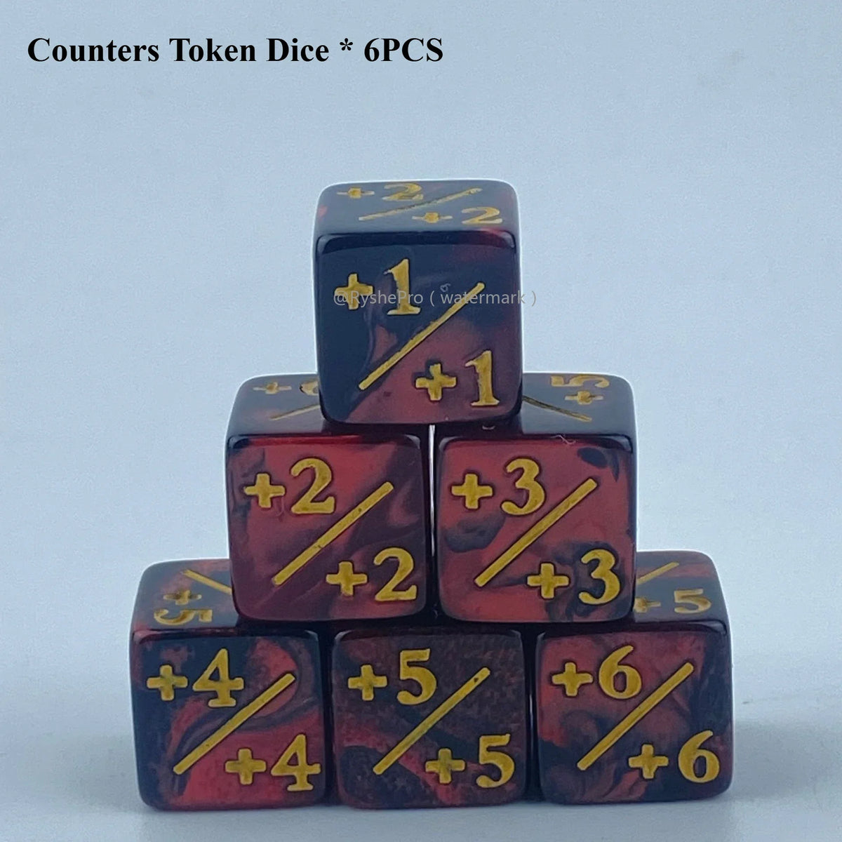 Set of 6 Counter token Dice (for power and cost)